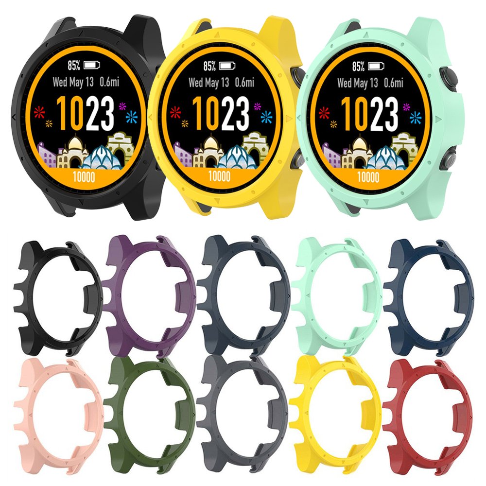 PC Watch Case Bracelet Protective Watch Cover for Garmin Forerunner  935/Forerunner 945 - Yellow