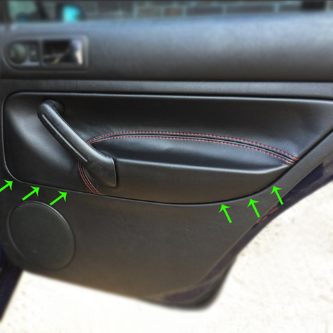 LHD For VW Golf 4 MK4 Bora Jetta 1998 1999 2000 2001 2002 2003 2004 2005 Car Door Armrest Panel Microfiber Leather Cover Trim ► Photo 1/6