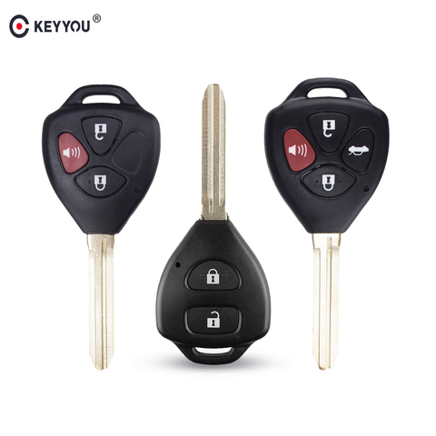 KEYYOU Uncut Replacement Plastic Remote Blank Keys For Toyota Camry 2007 2008 2009 2010 Avalon Corolla Matrix RAV4 Venza Yaris ► Photo 1/6