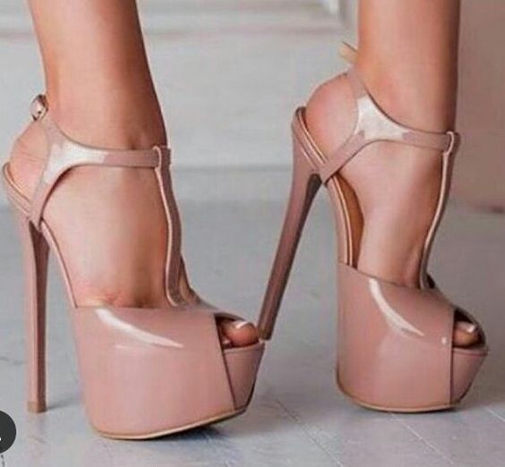 Price history Review on Moraima Snc Fashion Nude patent Leather T-strap High Heel Sandals Woman Super High Platform Pumps Peep Toe Party Dress Shoes | AliExpress Seller - Moraima Footwear Trend