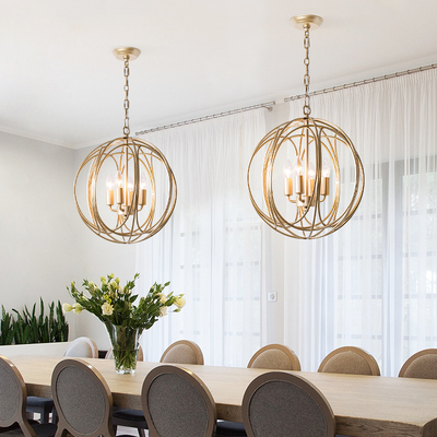 Nordic Gold Pendant Lights Modern Round, Gold Pendant Lighting For Dining Room