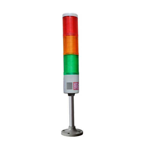 LTA-505J-3 RYG 3 Colors LED Tower Light DC12V/ 24V /AC110V /220V Products Indicator Lights With Round Bottom 90dB Sound Buzzer ► Photo 1/4