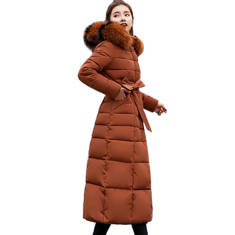 X-Long 2022 New Arrival Fashion Slim Women Winter Jacket Cotton Padded Warm Thicken Ladies Coat Long Coats Parka Womens Jackets ► Photo 1/6