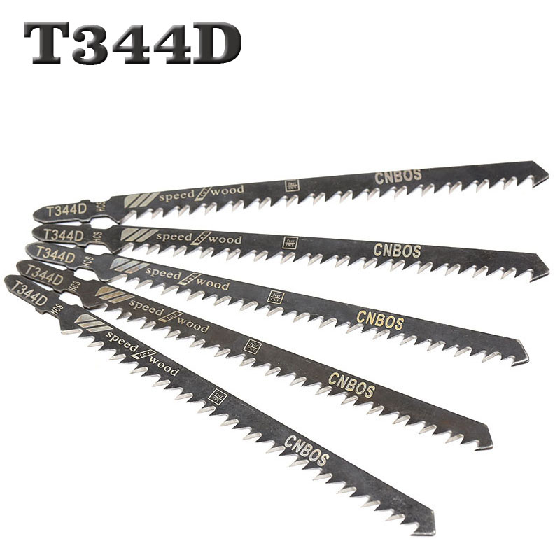 5pcs T344D 6T T-Shank Jigsaw Blades for Wood Plastics Cutting Fast Cutting Kits 