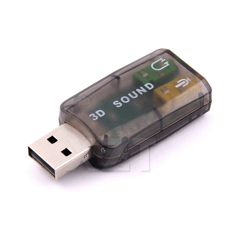 1pcs Hot Sale USB to 3D Audio USB External Sound Card Adapter 5.1 Channel Sound Professional Microphone 3.5mm connector ► Photo 1/5