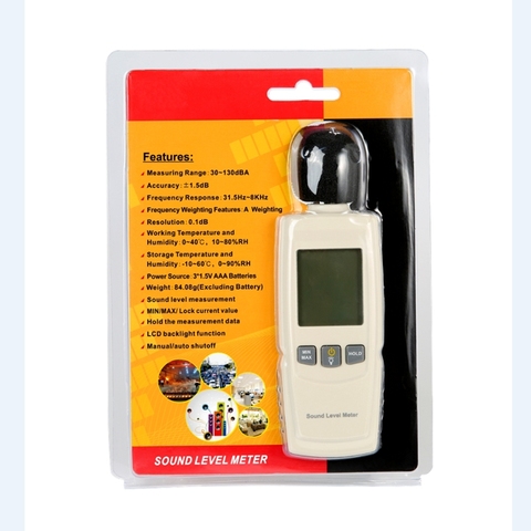 30-130dB Digital Sound Level Meter Portable Noise Tester Decibel Meter Accuracy Noise Level Measurement with LCD Display Backlit ► Photo 1/6