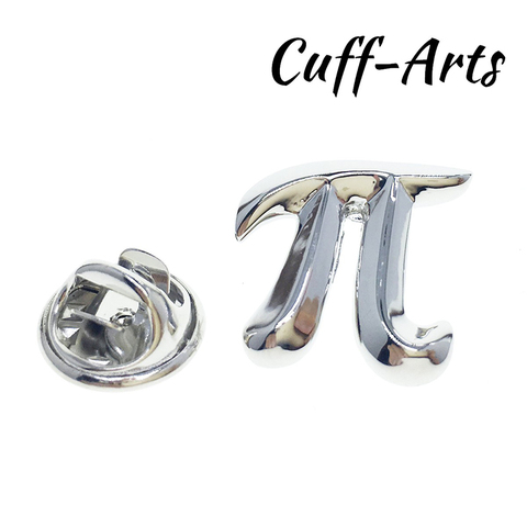 Cuffarts Men Brooches Maths Pi Symbol Lapel Pin Trendy Fashion Party Decorate Clothing Luxury Handsome Metal Brooches P10120 ► Photo 1/4