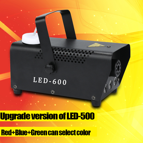 Upgrade version LED-600 Fog machine wireless control 500W DJ party stage light RGB color select disco home party smoke machine ► Photo 1/6