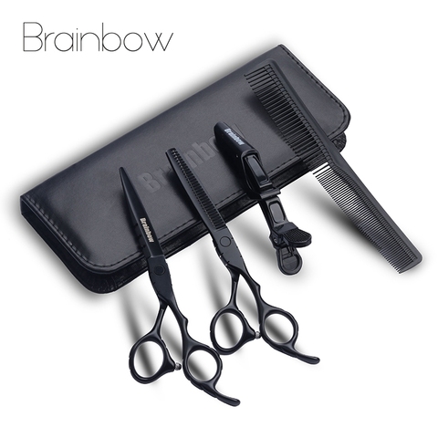Brainbow 6.0 'Japan Barber Scissors Professional Hair Cutting Thinning Barber Shears Hairdressing Scissors Set Hair Styling Tool ► Photo 1/6