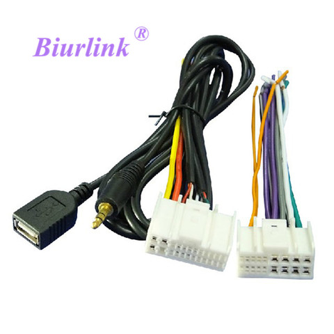Car OEM CD DVD Harness AUX USB Cable Adapter For Kia K2 K5 Sportage for Hyundai IX35 Elantra ► Photo 1/1