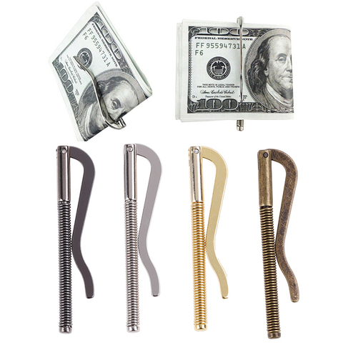 1Pc Metal Bifold Money Clip Bar Wallet Replace Parts Spring Clamp Cash Holder ► Photo 1/6