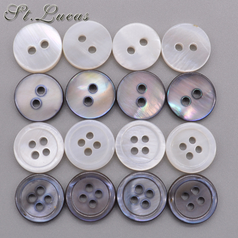 30pcs/lot 12mm white grey Natural Shell Sewing Buttons Color Mother of Pearl MOP Round Shell Button garment Sew Accessories DIY ► Photo 1/4