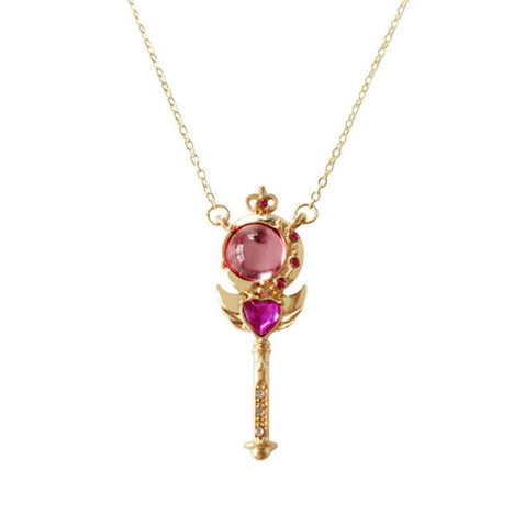 Anime Sailor Moon Loving Wand Crystal cosplay Pendant Necklace Girl accessories Cute props A658 ► Photo 1/6