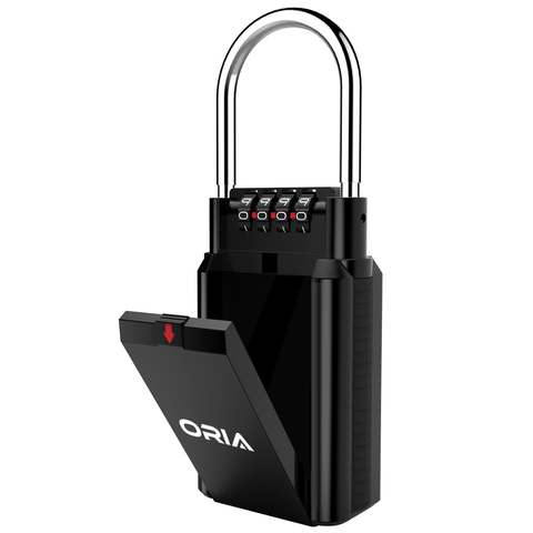 ORIA Key Storage Lock Box 4 Digit Combination Lock Waterproof  Safty Box Wall Mounted Indoor Outdoor Security Padlock ► Photo 1/6