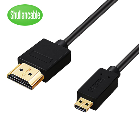 Micro HDMI to HDMI Cable Gold Plated 2.0 3D 4k 1080P high speed HDMI Cable Adapter for HDTV PS3 XBOX PC camera 1m 1.5m 2m 3m ► Photo 1/6