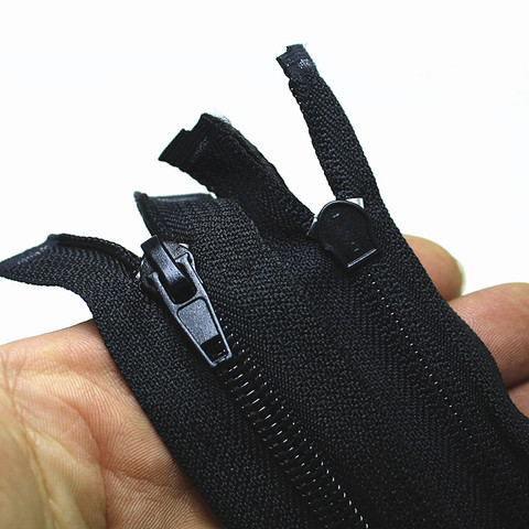 XUNZHE 5 pcs 15cm-180cm Nylon zip no.5 Black color zipper plastic nylon zipper coil Sewing Pants zippers DIY sewing accessories ► Photo 1/6