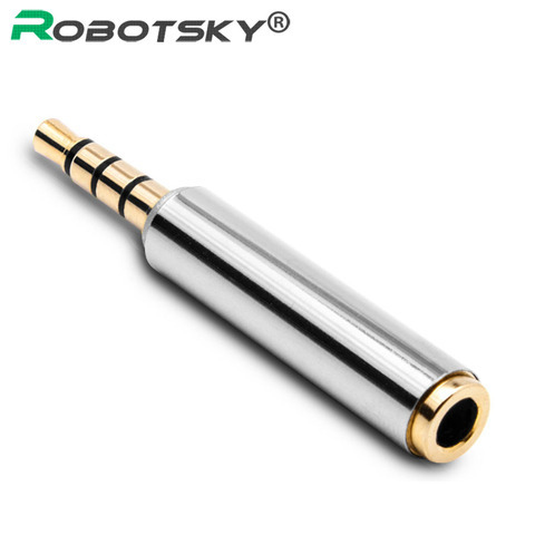 High Quality Metal 3.5mm Audio Jack Converter OMTP/CTIA Conversion Adapter Male To Female Stereo Audio Plug For Earphone ► Photo 1/6