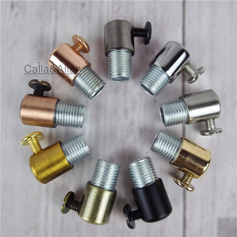 Free shipping 4/10/20/50pcs Metal grips for cable lock 15mm tube Cord cable wire grips M6 ceiling plate connect for pendant lamp ► Photo 1/5