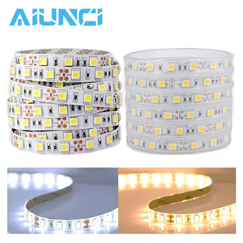 LED Strip 5050 DC12V 60LEDs/m Led tape Flexible LED Light RGB RGBW warm white 5050 Backlight led ribbon 5m/lot ► Photo 1/6