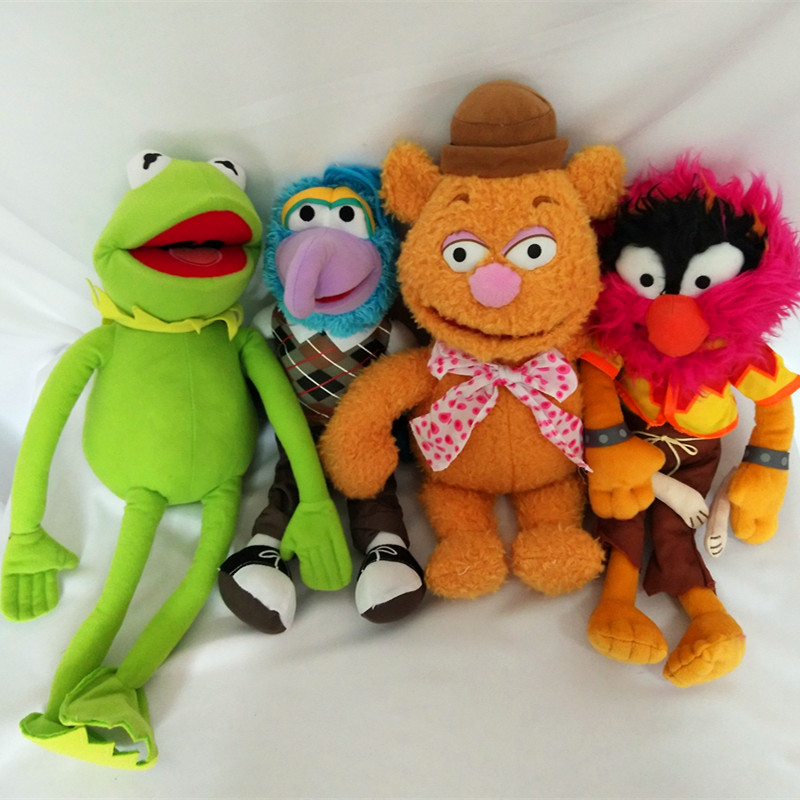Set of 4 New The Muppets Kermit Frog Gonzo Fozzie bear ANIMAL Plush Doll Toy 