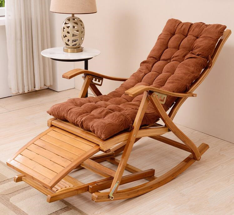 Alitools Io, Outdoor Wood Rocking Chair With Cushion
