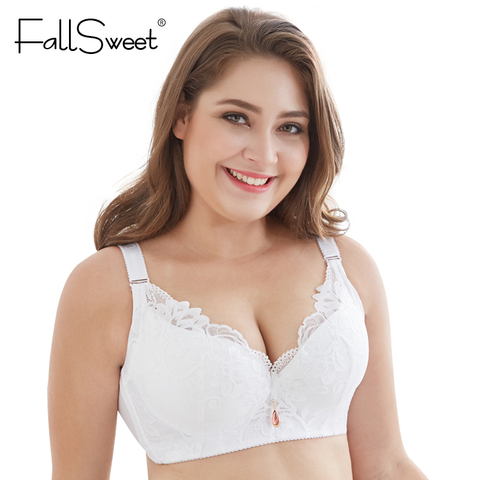 FallSweet Lace Bra Push Up Bra C / D Cup Plus Size Women Underwear  Underwire Brassiere White Black Pink Blue 34 38 42 46 50 - Price history &  Review, AliExpress Seller - fallsweet Official Store