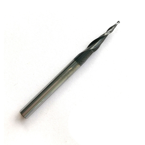 D4*15*50L*2F Tungsten solid carbide Coated Tapered Ball Nose End Mills taper and cone endmills ► Photo 1/3
