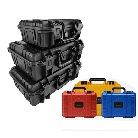 ABS Plastic Sealed Tool Box Safety Equipment Toolbox Impact Resistant Tool Case Shockproof Suitcase with Foam Black Color ► Photo 1/1