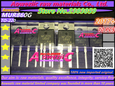 Aoweziic 100% new imported original MUR860G  U860 TO-220 fast recovery diode 8A 600V ► Photo 1/2