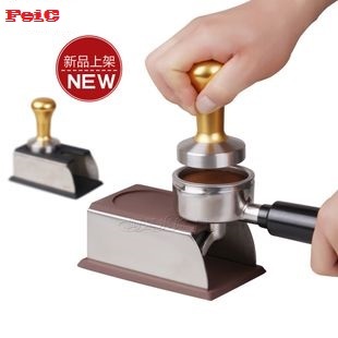 FeiC 1pc Coffee Espresso tamper holder support base rack tool Black/Brown for Barista ► Photo 1/1