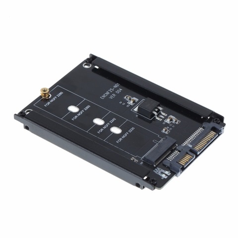 Metal Case CY B+M Socket 2 M.2 NGFF (SATA) SSD to 2.5 SATA Adapter for 2230/2242/2260/2280mm M2 NGFF SSD Solid State hard drive ► Photo 1/6