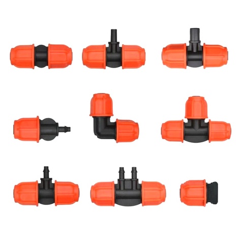5pcs 8/11 9/12mm Garden Hose Connectors Drip Irrigation System Pipe Connector Gardening Watering Kits Lock Nut Water Connectors ► Photo 1/6