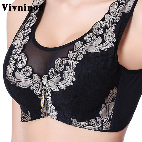 Women's Sexy lace vest black red bra plus size bralette thin full cup  brassiere soft comfort push up size bra 85 90 95 100 B C D - Price history  & Review