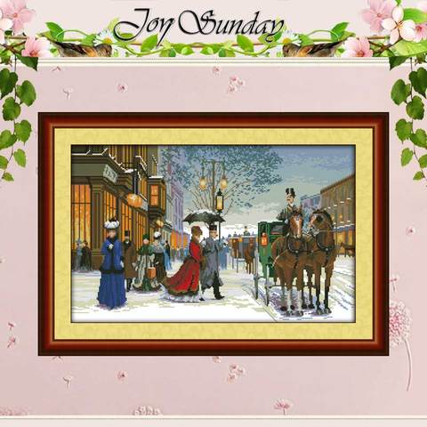 Twilight in Foreign Country Counted Cross Stitch 11CT 14CT Cross Stitch Sets Wholesale Cross-stitch Kits Embroidery Needlework ► Photo 1/6