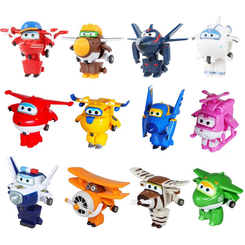 BESTWALED Super Wings Yuanyuan Multifunction Super-Robot Deformation Robots Airplane And Robots Mode Creativity Jett Kids Toys ABS Plastic Toy Boy Girl Birthday Gift L14CM