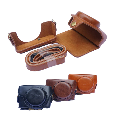 New PU Leather Camera Case bag For Sony RX100 II III  IV  V RX100 VI camera Bag Cover with strap ► Photo 1/6