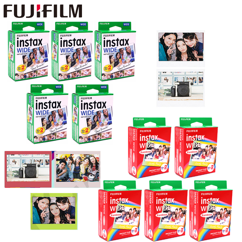10-100 Sheets Fujifilm Instax Wide White edge + Rainbow + Black Films for  Fuji Instant Photo paper Camera 300/200/210/100/500AF - Price history &  Review, AliExpress Seller - Letoms Photography Store