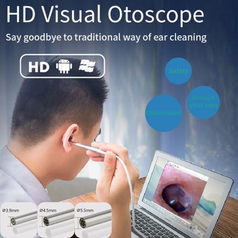 HD Ear Cleaning Inspection Endoscope Borescope Visual Otoscope Camera 3.9-5.5mm ► Photo 1/6