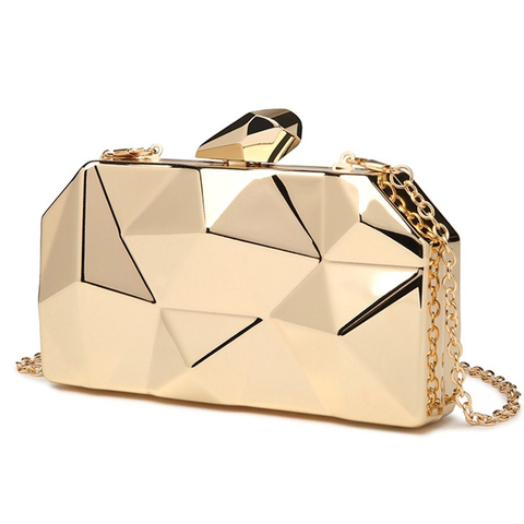 Gold Acrylic Box Geometric Evening Bag Clutch bags Elegent Chain Women Handbag For Party Shoulder Bag For Wedding/Dating/Party ► Photo 1/6