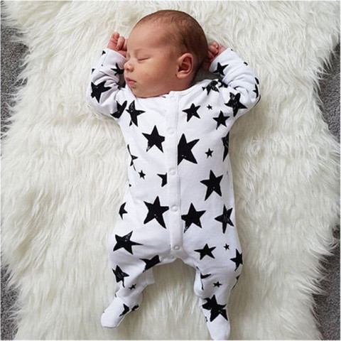 Autumn Winter Cotton Warm Romper for Baby Boy Clothes Girl Jumpsuit Newborn Baby Clothes Stars Infant Boy Onesie ► Photo 1/6