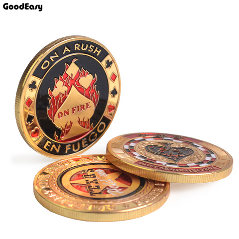 3pcs Poker Card Guard Protector Metal Token Coin with Plastic Cover Poker Chip Texas Poker Chip Poker Dealer Button ► Photo 1/6
