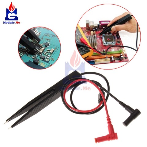 SMD Inductor Test Clip Probe Tweezers 250V For Resistor Multimeter Capacitor Meter Clip Probe For SMD Components Measure ► Photo 1/6