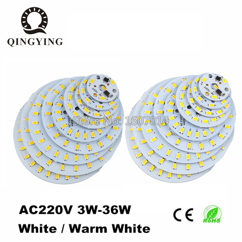 10PCS Aluminum LED Modules Integrated Driver 3W-36W Lamp Plate SMD 5730 AC 220V White / Warm White For Replace Ceiling Lamp ► Photo 1/5