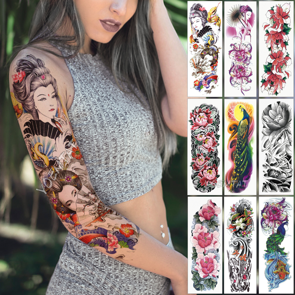 Large Arm Sleeve Tattoo Japanese Geisha Snake Waterproof Temporary Tatto Sticker Lotus Peacock Girl Tatoo Body Art Women Price History Review Aliexpress Seller Yoemtat Official Store Alitools Io Large Arm Sleeve Tattoo Japanese Geisha Snake Waterproof Temporary Tatto Sticker Lotus Peacock Girl Tatoo Body Art Women Price History Review Aliexpress Seller Yoemtat Official Store Alitools Io