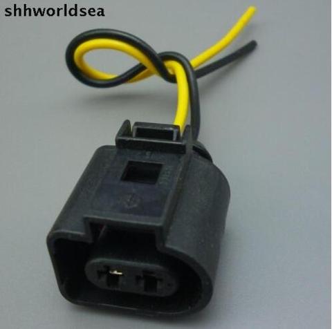 shhworldse 2 Pin Fog Light Lamp Wiring Plug Pigtail Connector for Audi A6 Allroad Quattro VW Jetta Golf GTI MK4 Passat 1J0973722 ► Photo 1/4