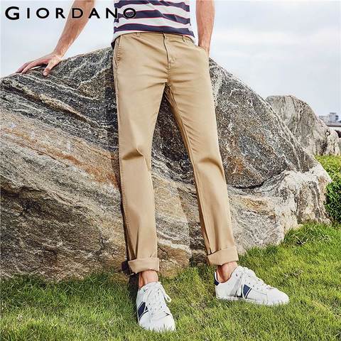 Giordano Men Pants Men Khaki Pantalon Homme Slim Pants Men Quality Trousers Men Cotton Business Casual Modern Pantalones Hombre ► Photo 1/6