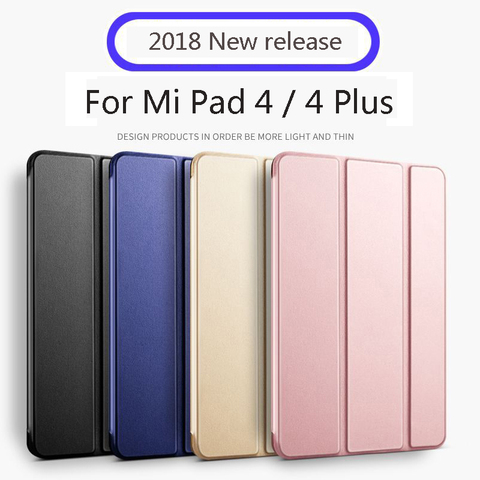 For Xiaomi mi pad 4 plus / pad4 Smart Case tablet silicon PU Leather Flip Cover MIPAD 4 Sleeve 8