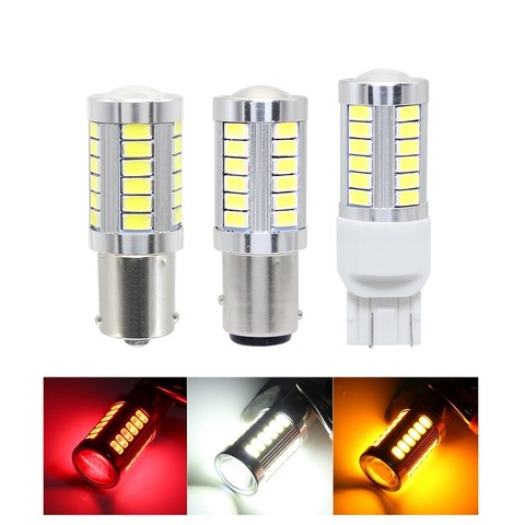 1pcs 1156 1157 7440 T20 LED Car Turning Light 33 SMD 5630 5730 Auto Tail Brake Light Reverse Bulb Signal Lamp 12V DRL Lights ► Photo 1/6