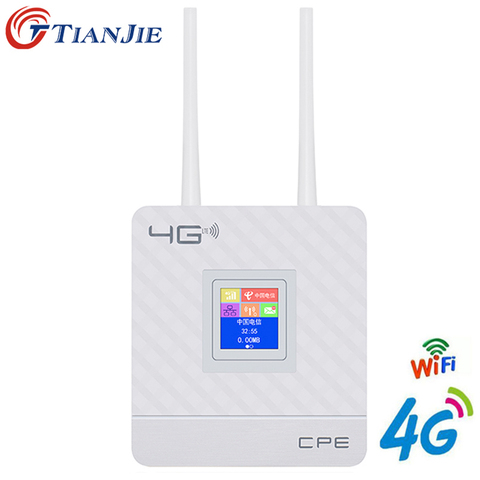 4G LTE CPE Wifi Router Broadband Unlock 4G 3G Mobile Hotspot WAN/LAN Port Dual External Antennas Gateway with Sim Card Slot ► Photo 1/6