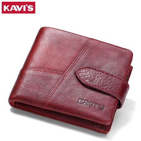 KAVIS Luxury brand Genuine Leather Women Wallet Female Lady Small Walet Portomonee For Girls Mini Pocket Perse Holder Coin Purse ► Photo 1/6
